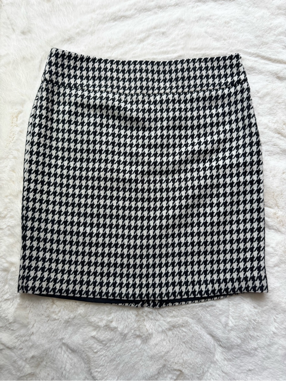 The Limited Collection Houndstooth Mini Skirt Wide Waistband Lined Women's 14